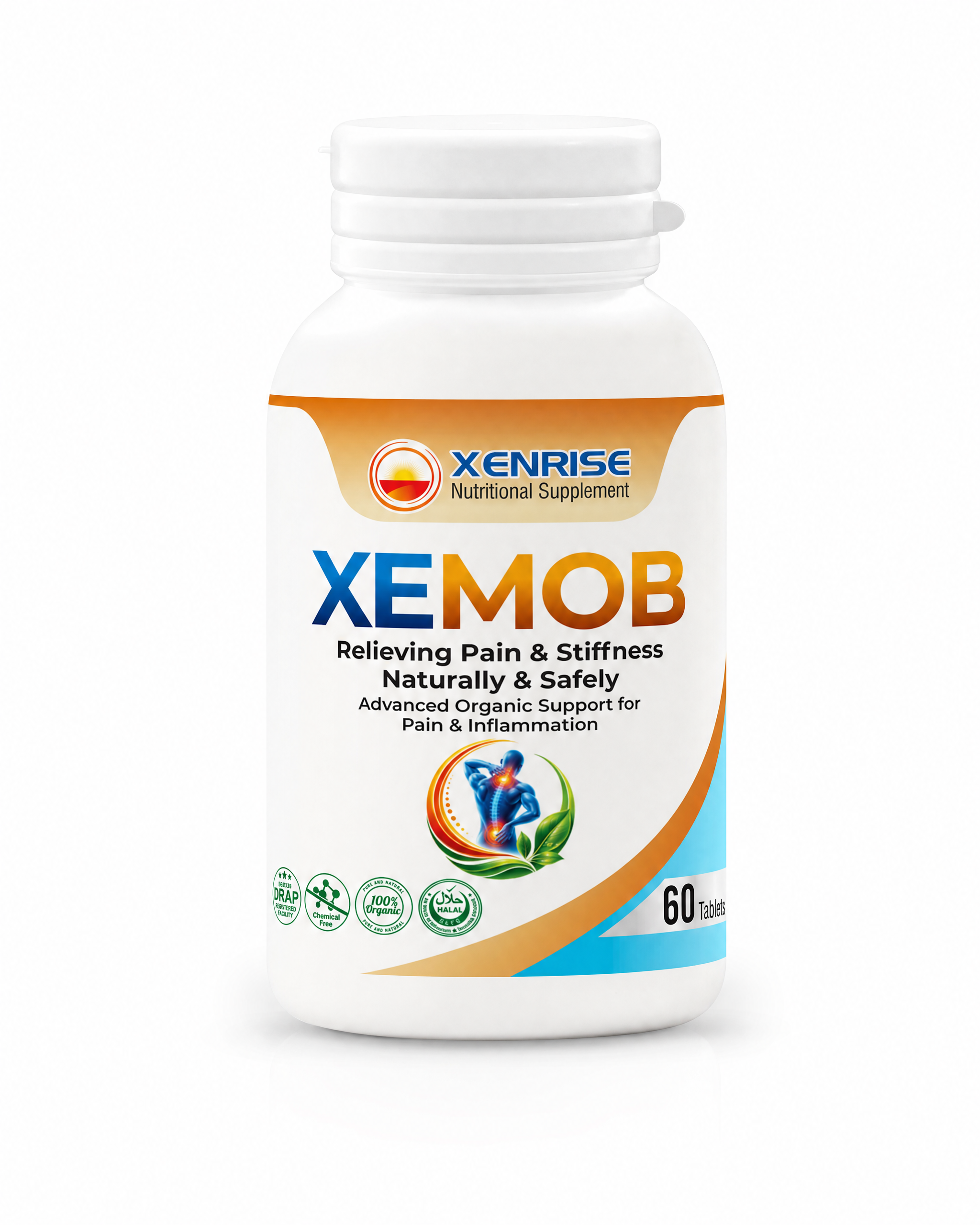 XEMOB Tablets | Relieving Pain & Stiffness Naturally & Safely | Advanced Organic Support for Pain & Inflammation - Image 3
