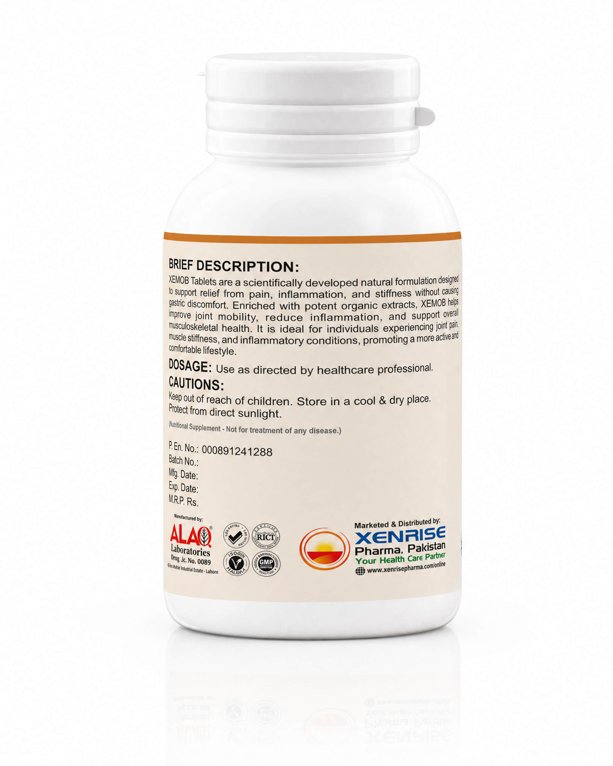 XEMOB Tablets | Relieving Pain & Stiffness Naturally & Safely | Advanced Organic Support for Pain & Inflammation - Image 6
