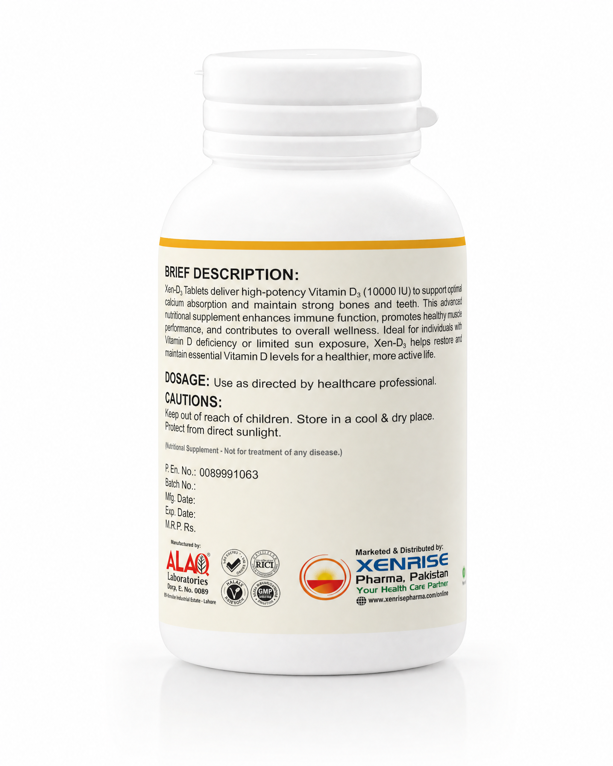 XEN-D3 10000 IU Tablets | Advanced Vitamin D3 Support for Everyday Vitality | Stronger Bones, Better Immunity & Healthier Life - Image 5