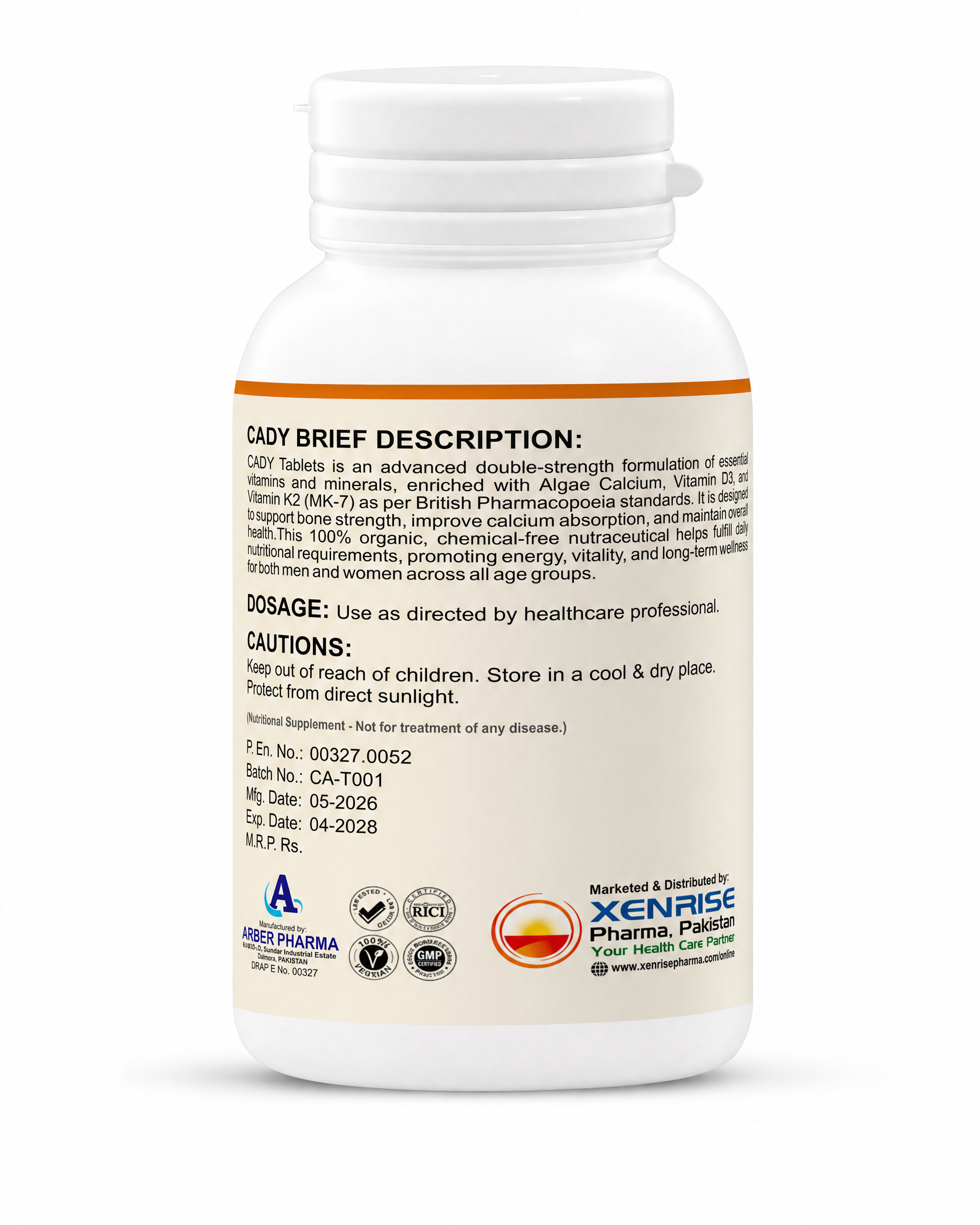 CADY MOCKUP - 3 CADY Tablets | All-in-One Calcium, Vitamins & Minerals Formula for Bone Strength, Energy & Daily Wellness - Image 6