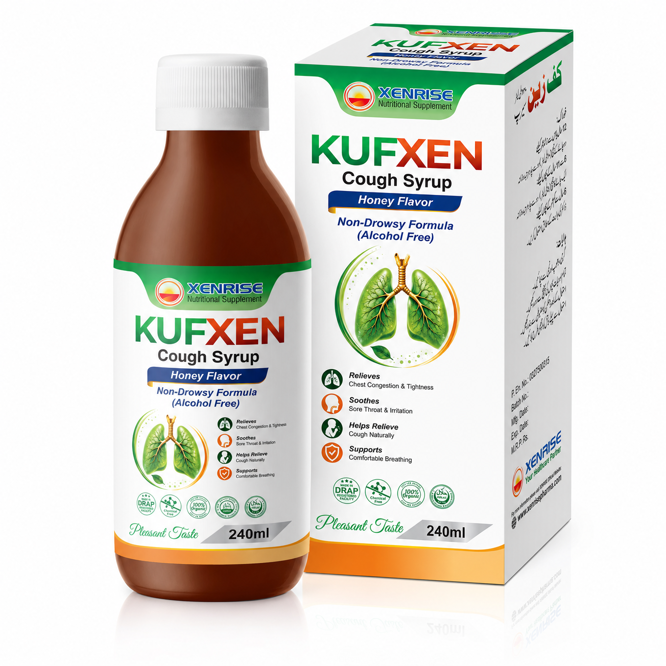 kufxen 240ml syrup mockup kufxen 240ml syrup mockup