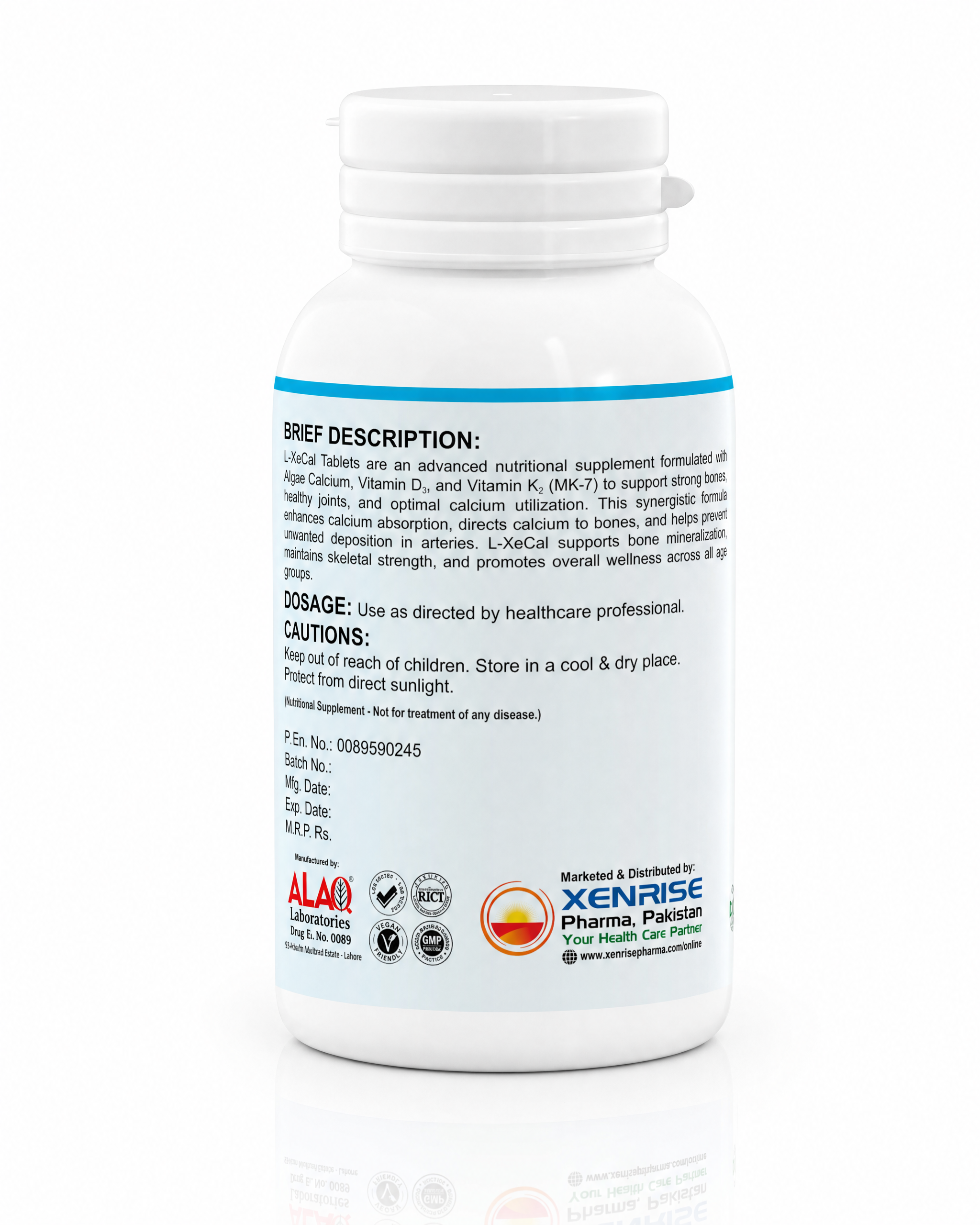 L-XECAL MOCKUP -3 L-XeCal Tablets | Advanced Bone Strength with Calcium, D3 & K2 | Stronger Bones • Better Absorption • Healthier Life - Image 5