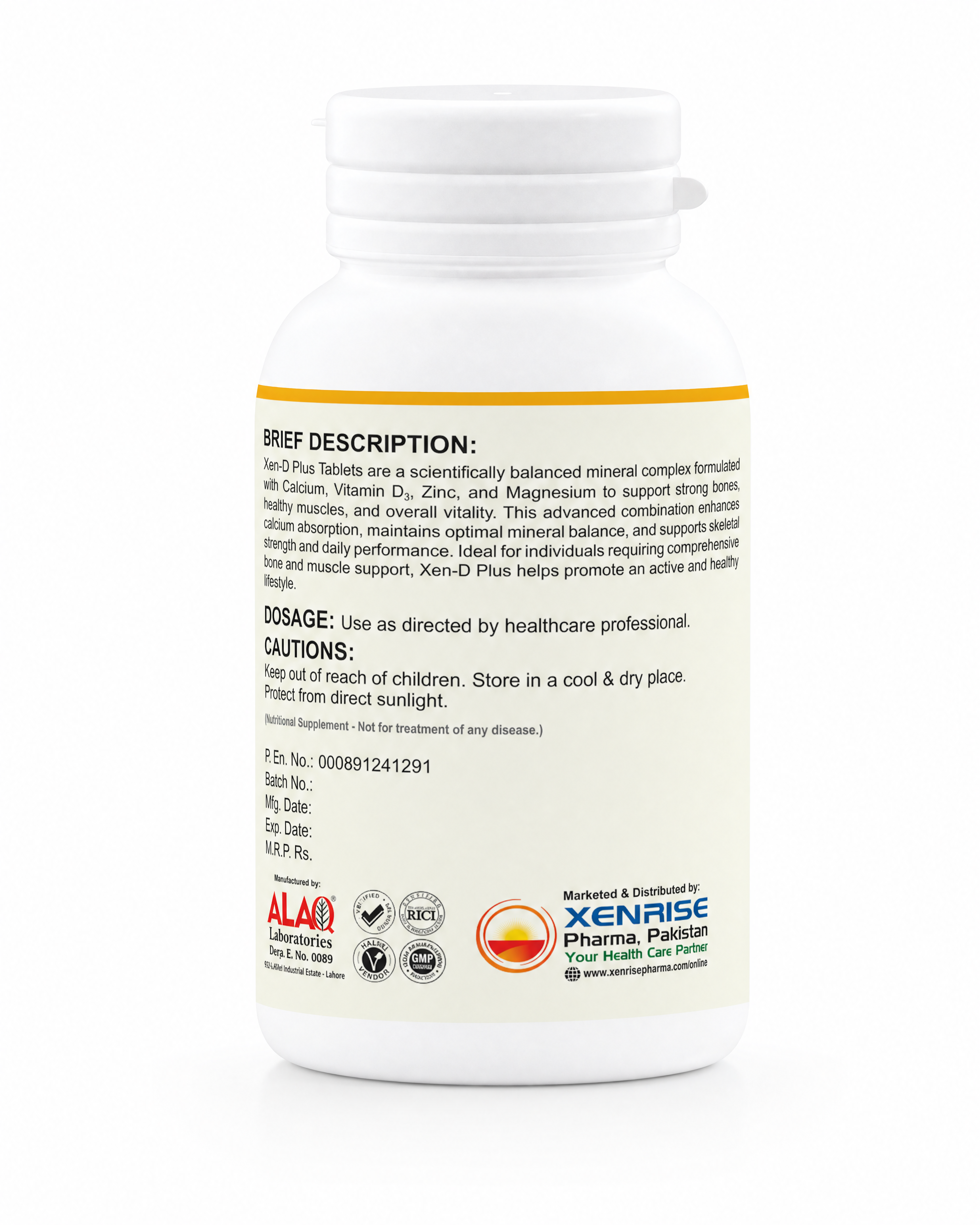 XEN-D PLUS MOCKUP - 3 XEN-D Plus Tablets | Advanced Mineral Complex for Bone & Muscle Health | Complete Bone Care with Calcium, Vitamin D3, Zinc & Magnesium - Image 5