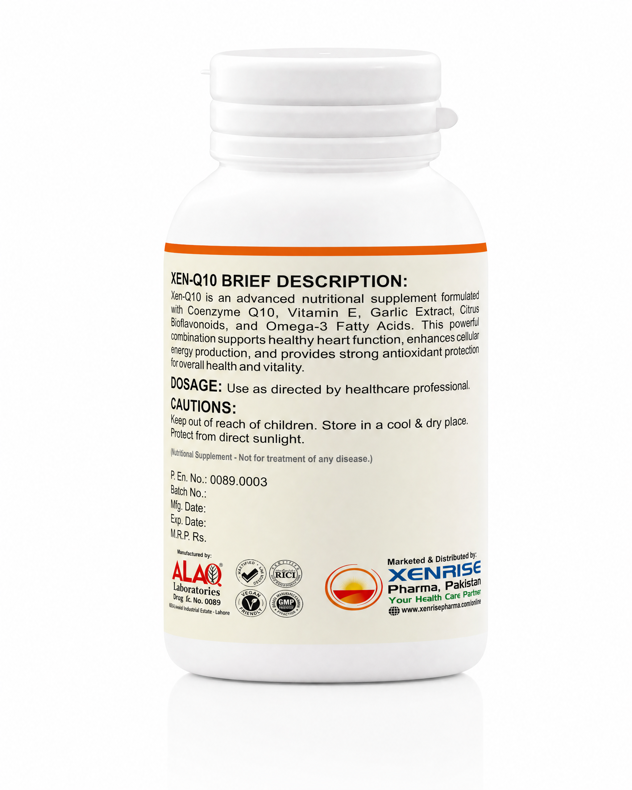 XEN-Q10 MOCKUP - 3 XEN-Q10 Tablets | Advanced Cardio Energy & Antioxidant Support | Healthy Heart • Energy • Immunity – All-in-One Formula - Image 5