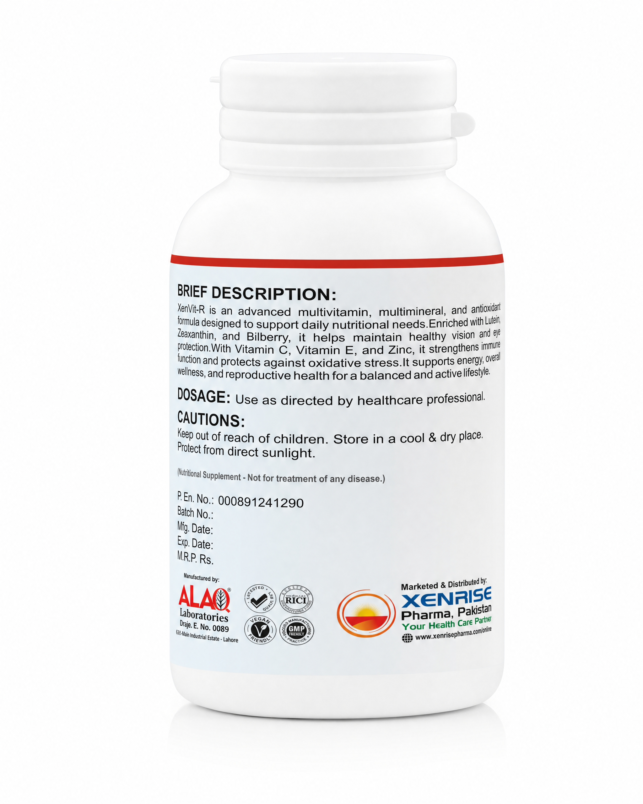 XENVIT-R MOCKUP - 3 XenVit-R Tablets | Powering Vitality, Vision & Wellness | Advanced Multivitamins, Minerals & Antioxidants with Lutein & Bilberry - Image 5